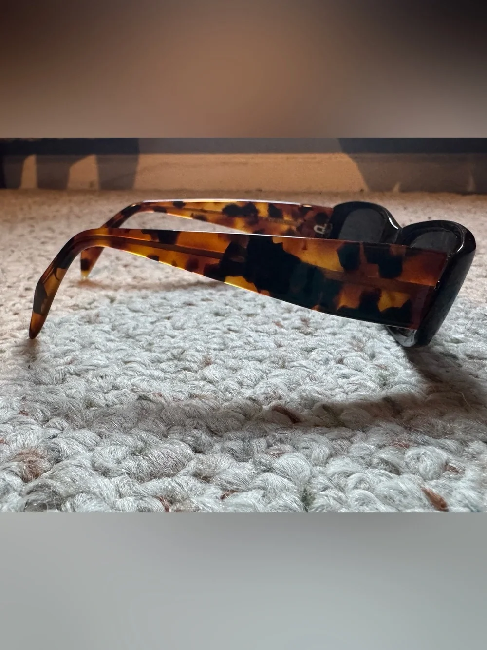 Vintage Frederic Fekkai Tortoiseshell Rectangle Sunglasses